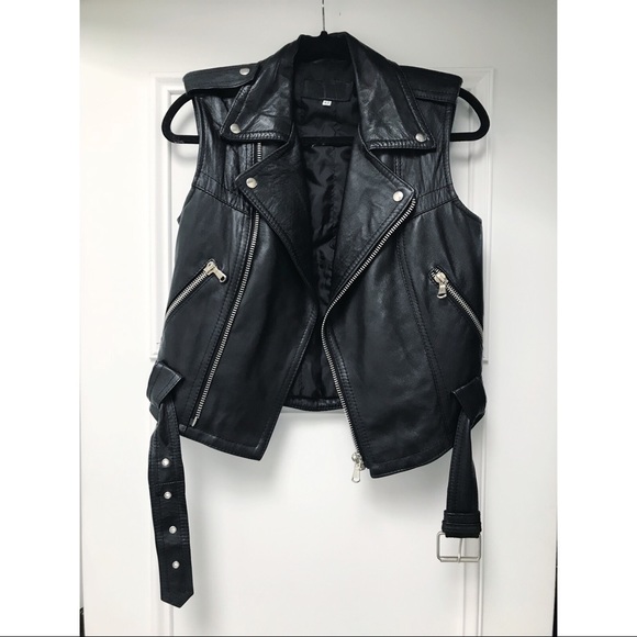 biker jacket vest